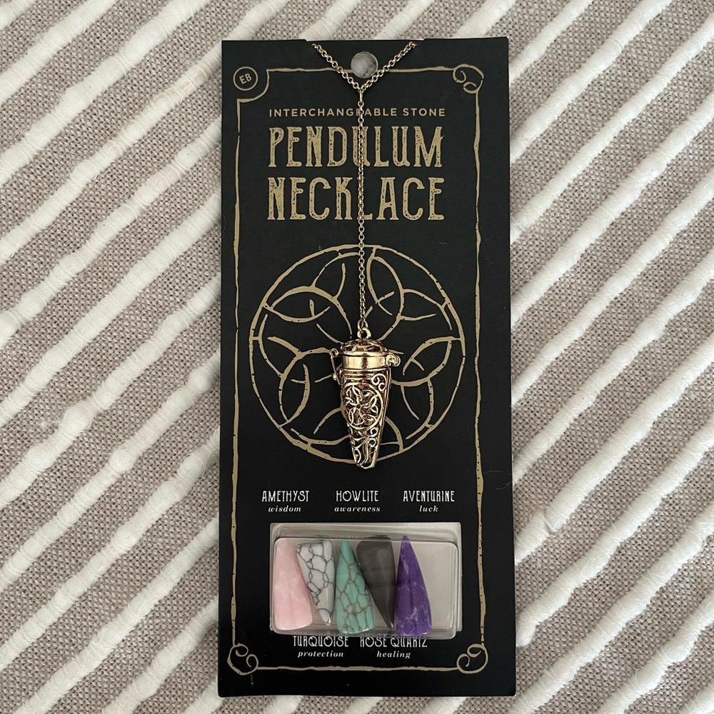 Interchangeable Stone Pendulum Necklace